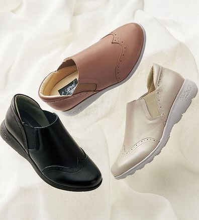 ルフラン（ルフラン）の「ラックウォーク　４Ｅ牛革ウィングチップスリッポン（スリッポン）」