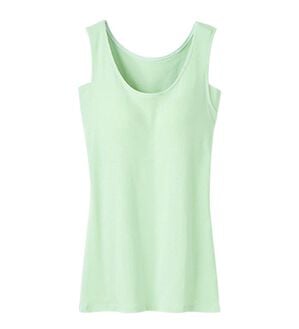 LAVIENNE（ラヴィエンヌ）の「【吸汗速乾】＜さらりラボ＞カップ付タンクトップインナー（ブラトップ・カップ付きインナー）」｜ミント