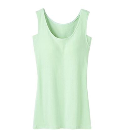 LAVIENNE（ラヴィエンヌ）の「【吸汗速乾】＜さらりラボ＞カップ付タンクトップインナー（ブラトップ・カップ付きインナー）」