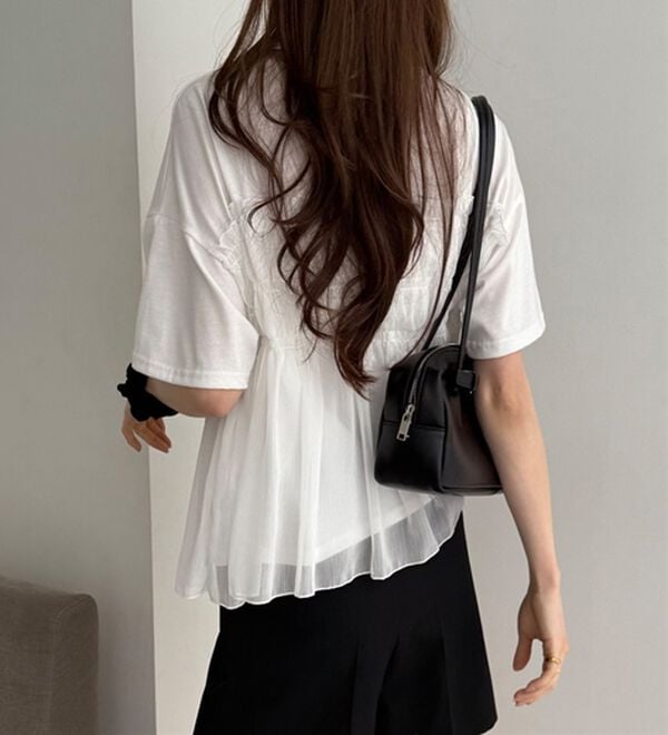 GeeRA（ジーラ）の「シアービスチェドッキングＴシャツ（カットソー）」｜詳細画像