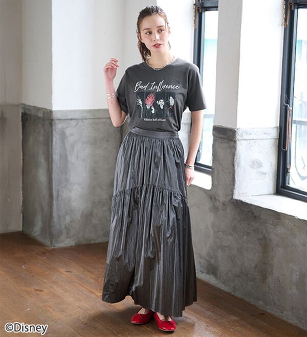 「＜Ｄｉｓｎｅｙ＞キャラクタープリントヴィンテージ風Ｔシャツ（チュニック）」｜詳細画像