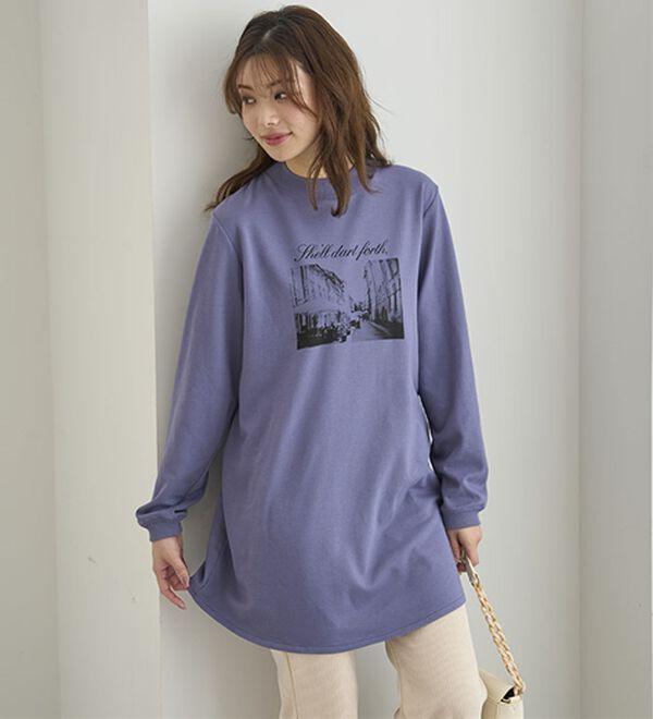 BELLUNA（ベルーナ）の「【メルティポンチ】プリントチュニック（チュニック）」｜詳細画像