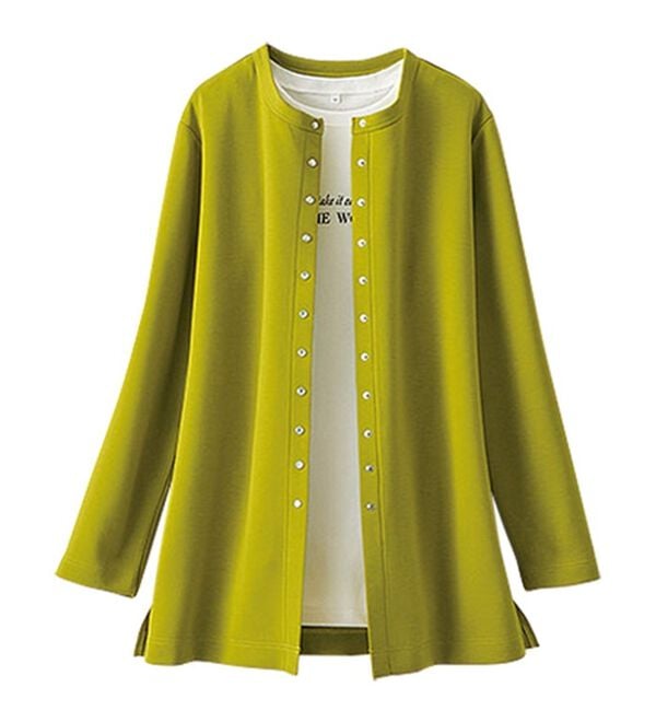 BELLUNA（ベルーナ）の「時短コーデ！ダンボール素材ロングカーデアンサンブル（アンサンブル）」｜詳細画像