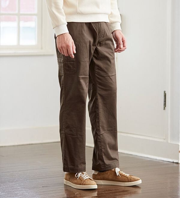 「＜コムルヴァン・オム＞ラクして暖か裏フリースパンツ（メンズフルレングスパンツ）」｜詳細画像