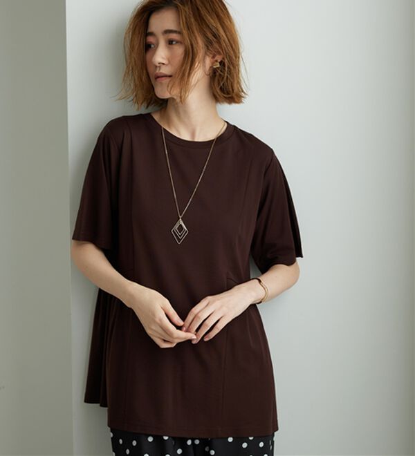 BELLUNA（ベルーナ）の「【接触冷感】ヒンヤリ！サイドタック使いチュニック（チュニック）」｜詳細画像