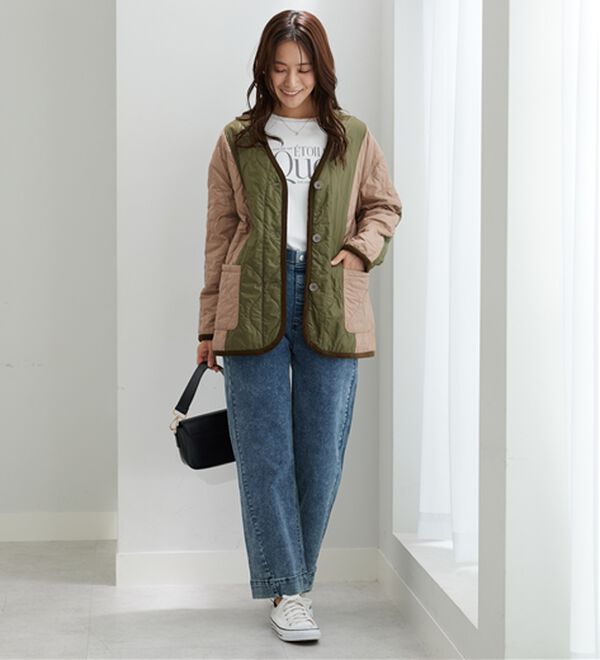 BELLUNA（ベルーナ）の「パイピング使いキルトブルゾンジャケット（ブルゾン）」｜詳細画像