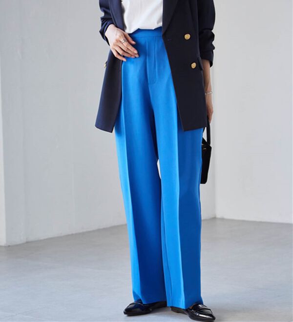 RANAN（ラナン）の「【選べる２丈】機能付！美脚シルエットセンタープレスワイドパンツ（フルレングスパンツ）」｜詳細画像