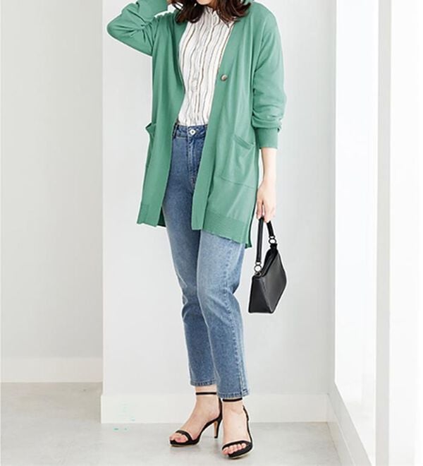 BELLUNA（ベルーナ）の「ヒンヤリ冷感！洗えるロング丈カーディガン（ニットカーディガン）」｜詳細画像