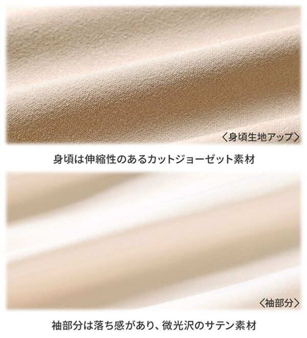 GeeRA（ジーラ）の「ブラウスレイヤード風ドッキングワンピース（カットソーワンピース）」｜詳細画像