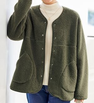 BELLUNA（ベルーナ）の「裏フリースであったか！プードルボアジャケット（その他ジャケット）」｜詳細画像