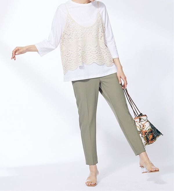 BELLUNA（ベルーナ）の「かぎ針風ビスチェアンサンブル（アンサンブル）」｜詳細画像