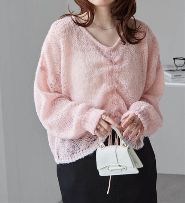 RANAN（ラナン）の「モヘアライク２ＷＡＹギャザーニット（ニット・セーター）」｜詳細画像