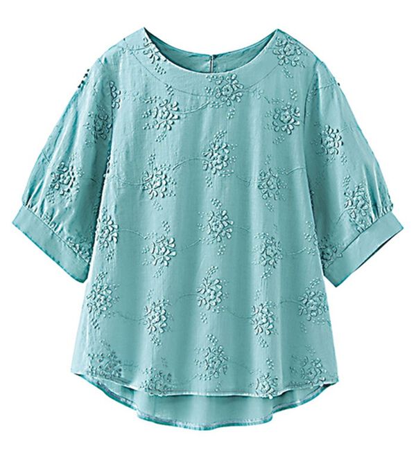 BELLUNA（ベルーナ）の「刺しゅうデザインゆったりブラウス（ブラウス）」｜詳細画像