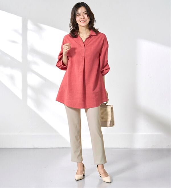 BELLUNA（ベルーナ）の「ヒンヤリなめらか！マシュマロパンツ（フルレングスパンツ）」｜詳細画像