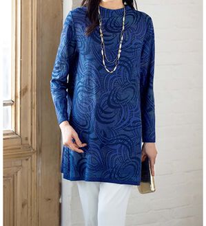 ルフラン（ルフラン）の「日本製幾何柄ジャカードニットチュニック（チュニック）」｜詳細画像