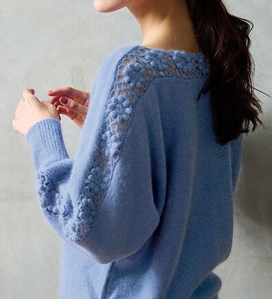 RANAN（ラナン）の「ウール混かぎ針ニットプルオーバー（ニット・セーター）」