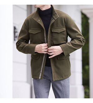 「＜コムルヴァン・オム＞上品ウールライク多ポケットジャケット（メンズジャケット）」｜詳細画像