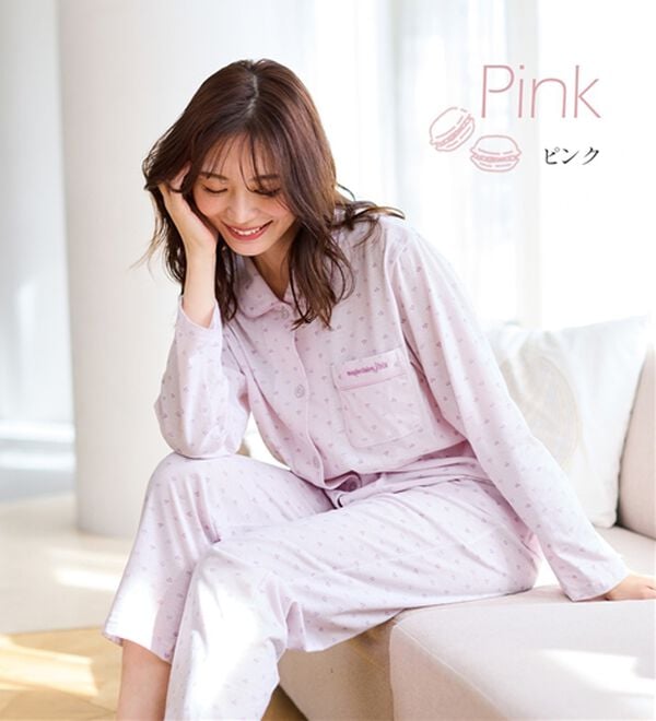 LAVIENNE（ラヴィエンヌ）の「【上質な寝心地を】良眠仕様カットソー素材パジャマ＜マリクレールビス＞（パジャマ・ルームウェア）」｜詳細画像