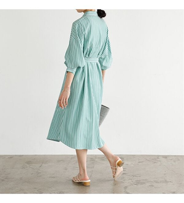 GeeRA（ジーラ）の「ミディ丈シャツワンピース（シャツワンピース）」｜詳細画像