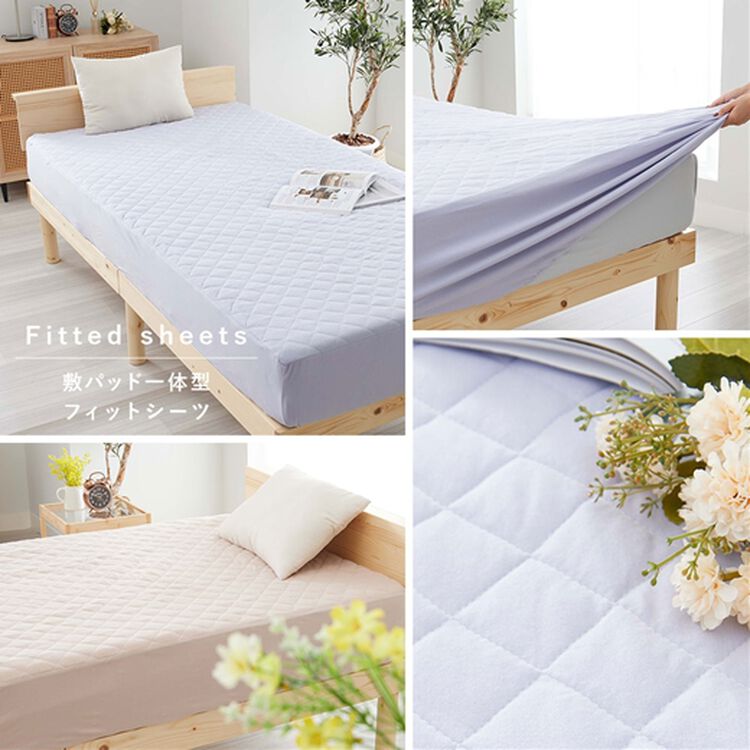 ベルーナ(BELLUNA) ボックスシーツ ダブル クィーン ニット素材