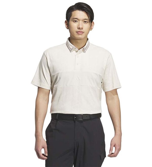 「＜ａｄｉｄａｓ＞ビヨンドザコースジャガードＢＯＳロゴ半袖シャツ（メンズポロシャツ）」｜詳細画像