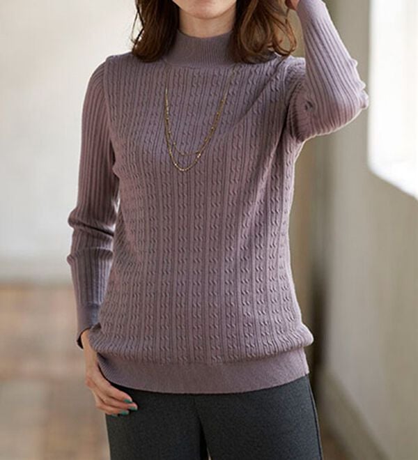 BELLUNA（ベルーナ）の「洗える！裏ベロアあったかセーター（ニット・セーター）」｜詳細画像