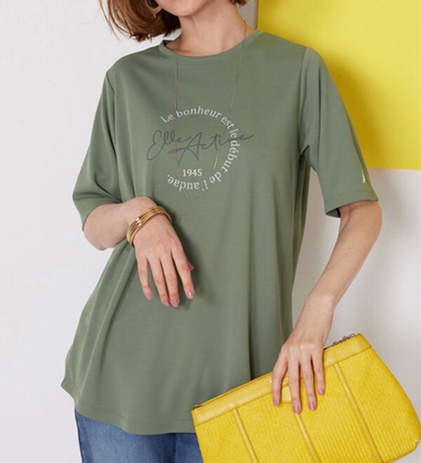 BELLUNA（ベルーナ）の「＜ＥＬＬＥ　Ａｃｔｉｖｅ＞裏メッシュ裾ラウンドチュニック（チュニック）」｜詳細画像