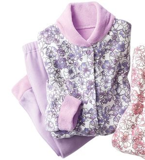 LAVIENNE（ラヴィエンヌ）の「首元がボアであたたかい裏起毛パジャマ（パジャマ・ルームウェア）」｜パープル(単品)