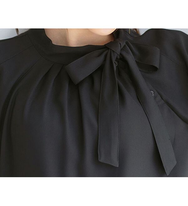 BELLUNA（ベルーナ）の「私を輝かせる！衿リボンゆったりブラウス（ブラウス）」｜詳細画像