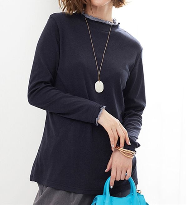 BELLUNA（ベルーナ）の「重ね着風フリル衿プルオーバー（カットソー）」｜詳細画像