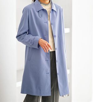 BELLUNA（ベルーナ）の「花粉対策！ライナー付ステンカラーコート（ロングコート）」｜ライトブルー