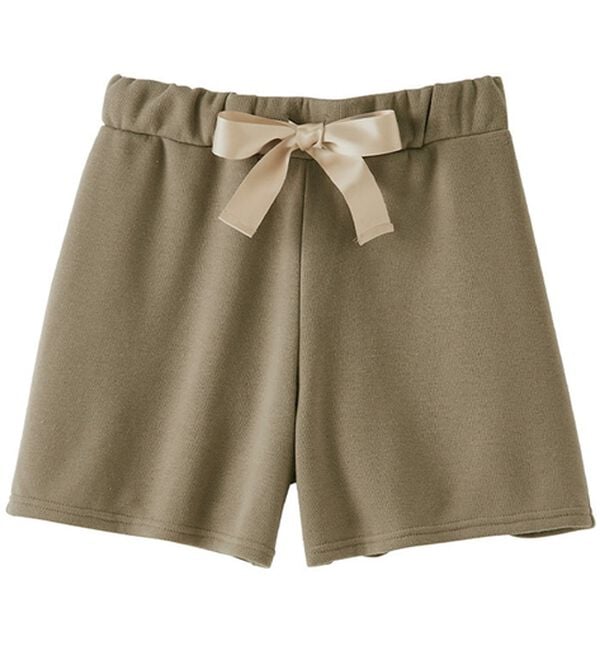 YU'NOW（ユナウ）の「【上下２点セット】裏起毛リボンパーカー＆ショートパンツ（パジャマ・ルームウェア）」｜詳細画像