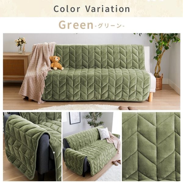 iellio（イエリオ）の「あったかふわふわボリュームソファカバー＜吸湿発熱・フランネル素材＞（ソファーカバー）」｜詳細画像