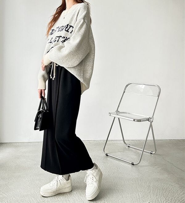 GeeRA（ジーラ）の「すっきり見え！フロントラインスウェットナロースカート（ロングスカート）」｜詳細画像