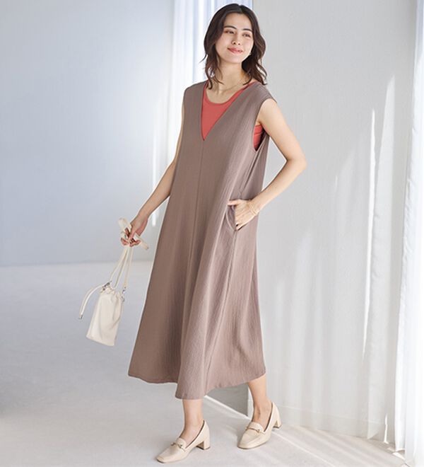 「【医師オススメ】ＵＶカット綿１００％カップ付タンクトップ＜カラフルコットン＞（肌着・インナーウェア）」｜詳細画像