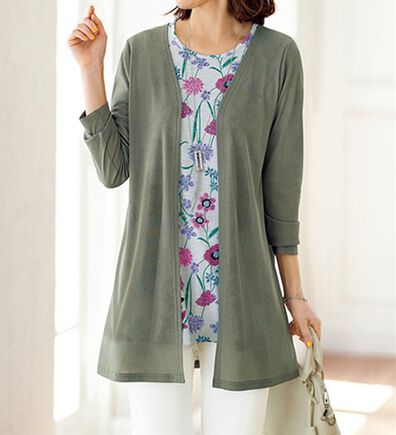 BELLUNA（ベルーナ）の「コーデが完成！花柄プリントカーディガンアンサンブル（アンサンブル）」