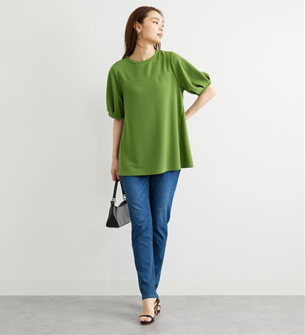 BELLUNA（ベルーナ）の「ポコポコ素材ふんわり袖チュニック（チュニック）」｜詳細画像