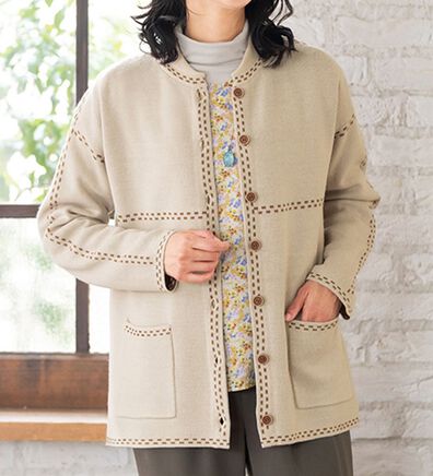 ルフラン（ルフラン）の「すっきりお洒落なニットカーデ（ニットカーディガン）」