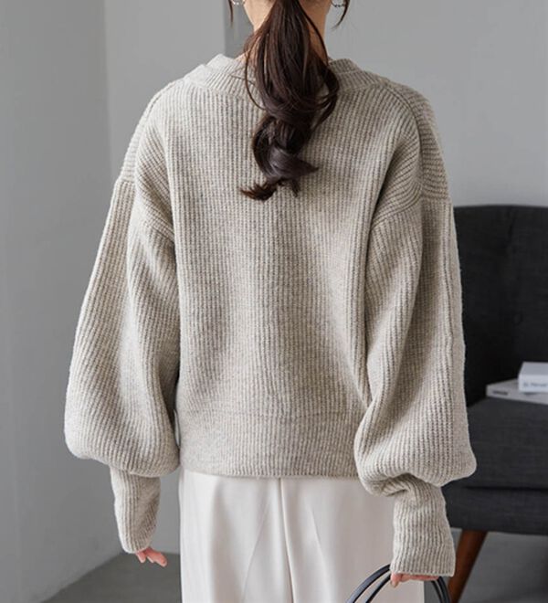 RANAN（ラナン）の「フロントレイヤードＶカーディガン（ニットカーディガン）」｜詳細画像