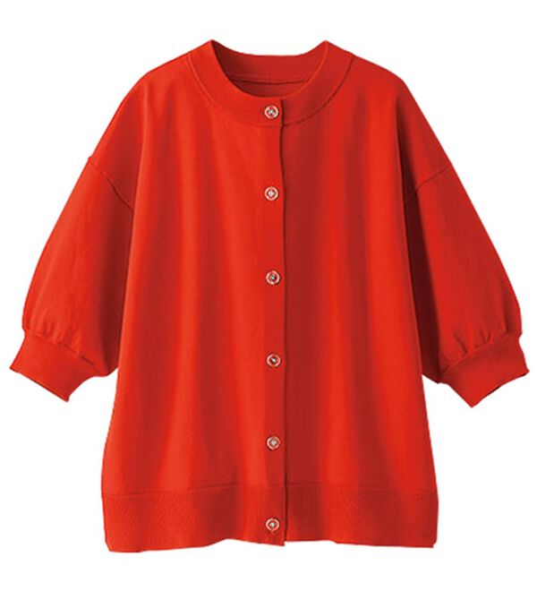 BELLUNA（ベルーナ）の「【快適Ｌａｂ．】洗える！軽い！５分袖ニットカーディガン（ニットカーディガン）」｜詳細画像