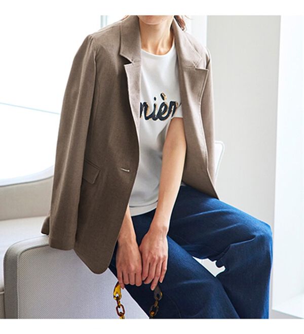 BELLUNA（ベルーナ）の「カジュアルコーデにきちんと感を！テーラードジャケット（テーラードジャケット）」｜詳細画像