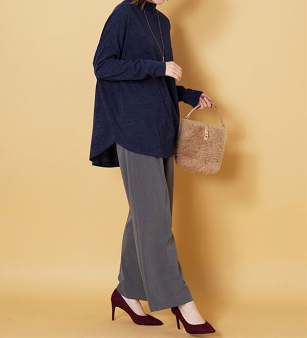 杢調素材ドルマンデザインチュニック - ベルーナ【公式】