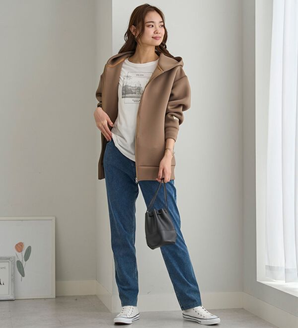 BELLUNA（ベルーナ）の「まるでデニム！ストレッチニットデニム（フルレングスパンツ）」｜詳細画像