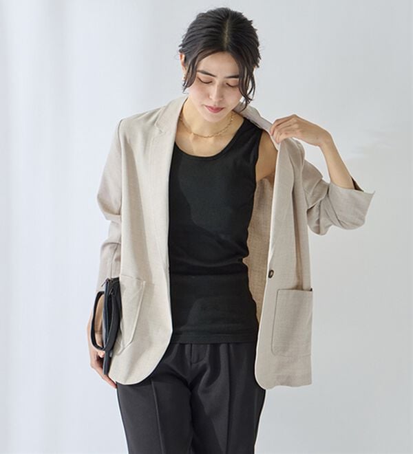 「【医師オススメ】ＵＶカット綿１００％カップ付タンクトップ＜カラフルコットン＞（肌着・インナーウェア）」｜詳細画像