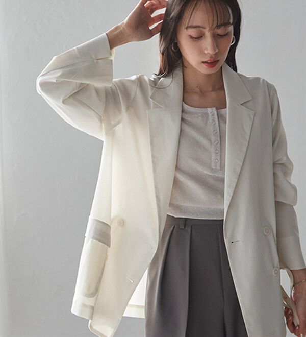 RANAN（ラナン）の「シアーダブルジャケット（テーラードジャケット）」｜詳細画像