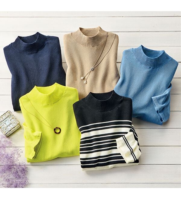 ルフラン（ルフラン）の「Ｔシャツ気分な上品サマーニット（ニット・セーター）」｜詳細画像