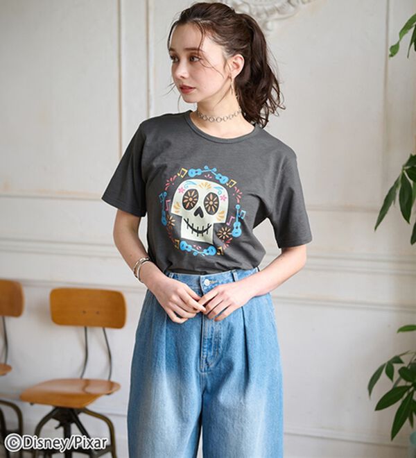 「＜Ｄｉｓｎｅｙ＞キャラクタープリントヴィンテージ風Ｔシャツ（チュニック）」｜詳細画像