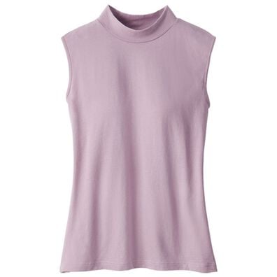 「綿１００％汗ジミ対策　カップ付ハイネック（ブラトップ・カップ付きインナー）」