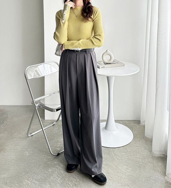 GeeRA（ジーラ）の「袖口ボタン配色ボートネックリブニット（ニット・セーター）」｜詳細画像