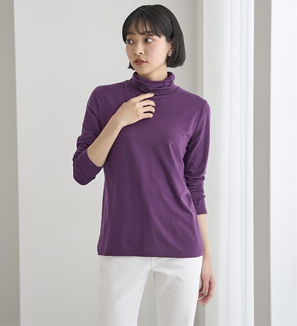 BELLUNA（ベルーナ）の「なめらかテンセル（ＴＭ）繊維ストレッチプルオーバー（カットソー）」｜詳細画像